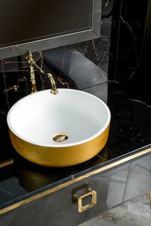 Раковина накладная Ø41,5 см ArmadiArt Sole Corian 819-G