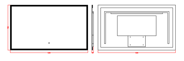 Зеркало с подсветкой и сенсорным управлением 120х70 см ArmadiArt 544-120