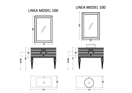 Тумба под раковину 80 см ArmadiArt Vallessi Avantgarde Linea 842-080-BG