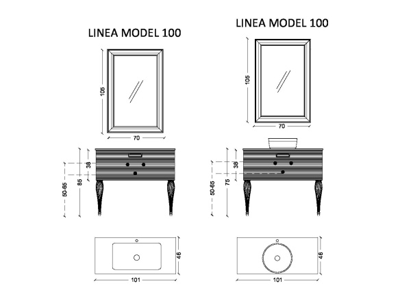 Тумба под раковину 80 см ArmadiArt Vallessi Avantgarde Linea 842-080-WCR