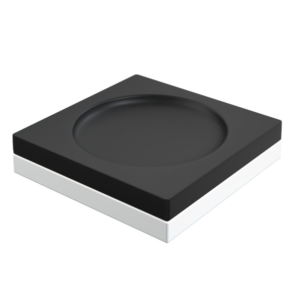 Мыльница квадратная Qubic Black 10960-B