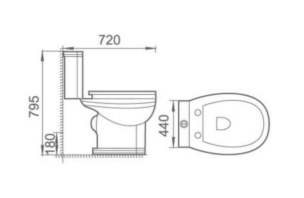 Унитаз напольный Boheme Vogue 941-G