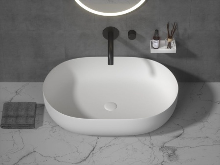 Раковина накладная 50 см ArmadiArt Corian Slim 879-50