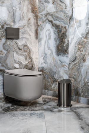 Ведро для мусора с вращающейся крышкой Gun Metal 10916-GM