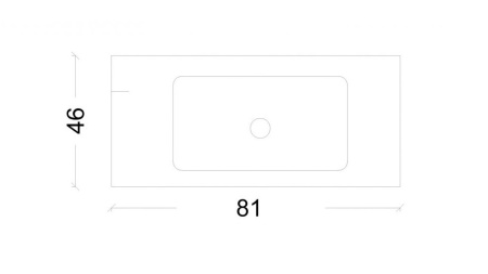 Раковина без отверстия 80 см ArmadiArt Vallessi 838-080-W продается только в комплекте с тумбой