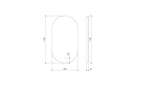 Зеркало с подсветкой и сенсорным управлением 60х110 см ArmadiArt Modern 568