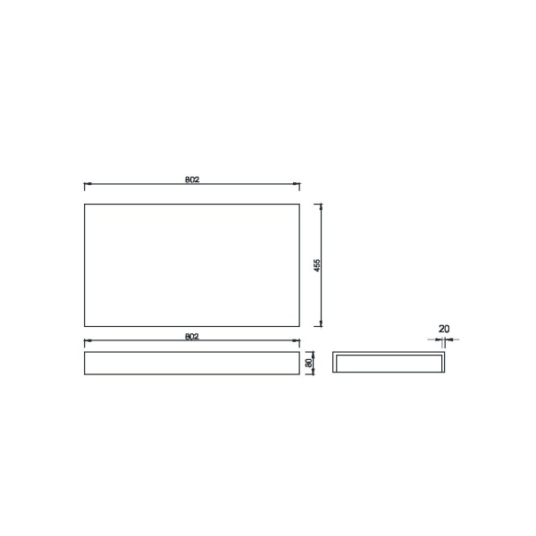 Столешница 80 см ArmadiArt Flat 869-080