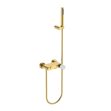 Смеситель STICK для ванны MATT GOLD MARBLE GREY 123-MG-MR-GR