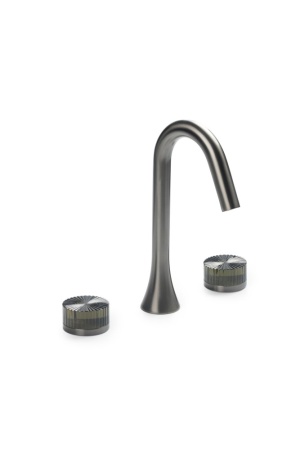 Смеситель из стены SWAN на 3 отв. GUN METAL STELLA GREEN 153-GM-ST-GREEN