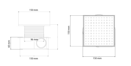 Душевой трап 15х15 см ArmadiArt Smart Design 984-15-CR