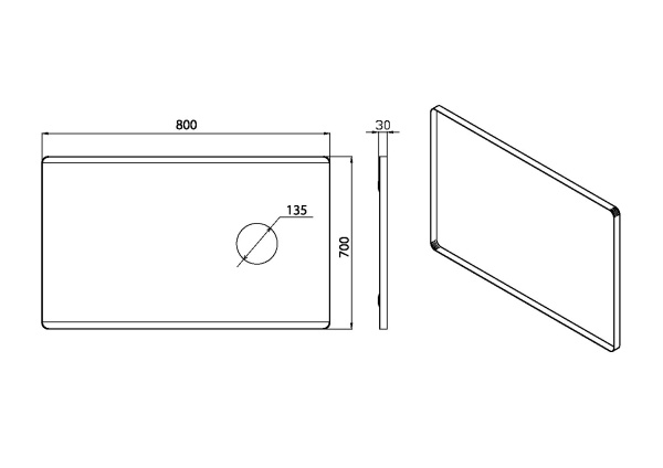Зеркало с увеличением и подсветкой 80х70 см ArmadiArt Vallessi 542/2