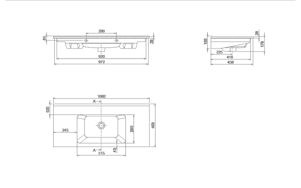 Раковина 100 см ArmadiArt Capolda 876-100 продается только в комплекте с тумбой