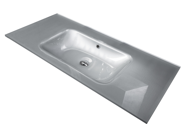 Столешница стекло 100см моноблок СЕРЕБРО 852-100-S