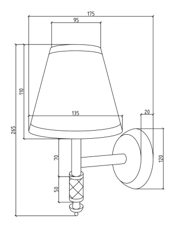 Бра Boheme Murano 769-CRST