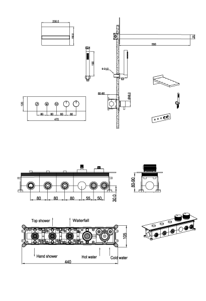 Встраиваемая душевая система Boheme Fusion 131-CB
