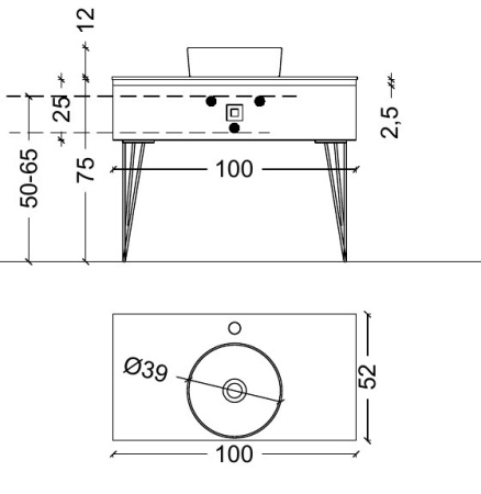 Консоль 100 см ArmadiArt Lucido 770-100-WG