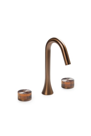 Смеситель из стены SWAN на 3 отв. BRUSHED BRONZE STELLA AMBER 153-BRB-ST-AMBER