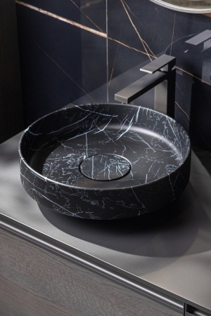 Раковина накладная Ø40 см ArmadiArt Sole Corian 801-NM