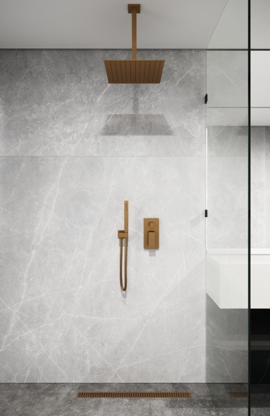 Держатель верхнего душа потолочный Boheme Qubic 629-QUBIC-SGM