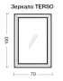 Зеркало Terso 700х1000 черный глянец с подсветкой 557