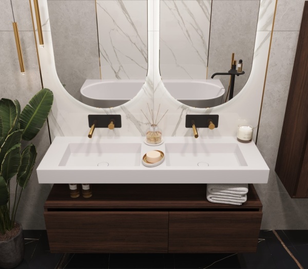 Раковина ArmadiArt Flat 888-140 продается только в комплекте с тумбой