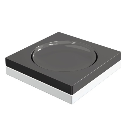 Мыльница квадратная Qubic Shine Gun Metal 10960-SGM