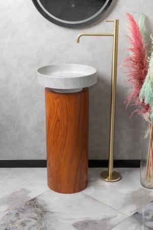 Пьедестал для раковины Ø30 см ArmadiArt Sole Corian 801-Base-Rwood