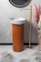 Пьедестал для раковины Ø30 см ArmadiArt Sole Corian 801-Base-Rwood