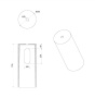 Пьедестал для раковины Ø30 см ArmadiArt Sole Corian 801-Base-Bwood
