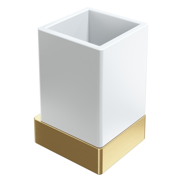 Стакан настенный Qubic Matt Gold 10724-MG