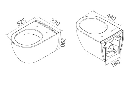 Унитаз подвесной Boheme Bianca 963-SET-W