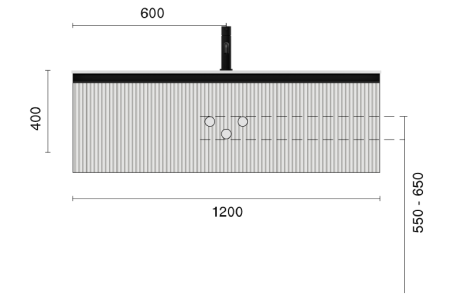 QUATRO 1 120CM тумба рифл LUNA профиль ANTHRACITE + внутр. подсв. 790-M1-120-RIB-L-A-LED